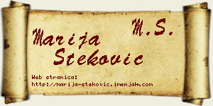 Marija Steković vizit kartica